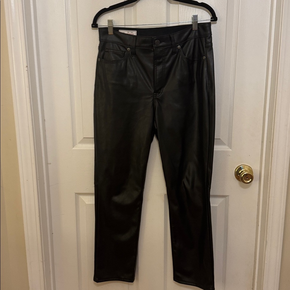 Gap Black Faux Leather Pants